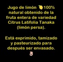 Jugo de Limón pasteurizado 5L