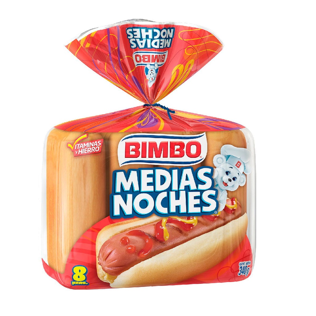Pan Medias Noches (hot dog)