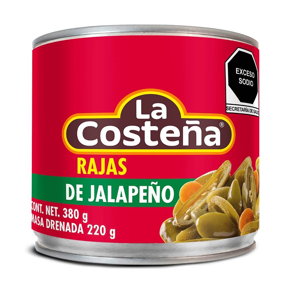 Chile Jalapeño La Costeña 380g RAJAS