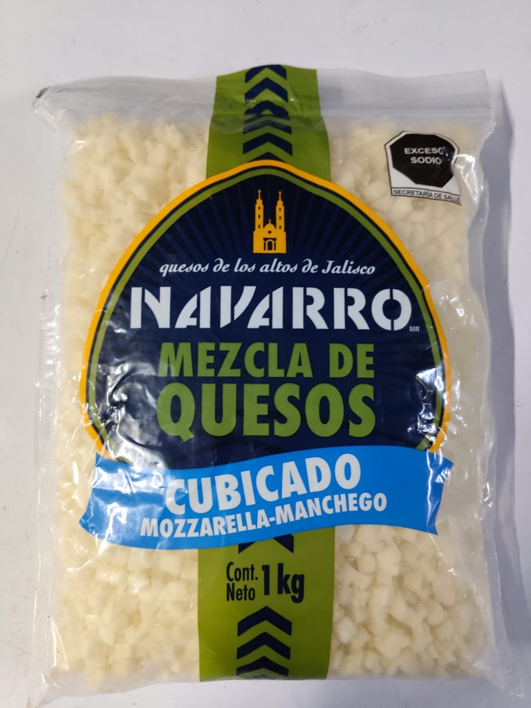 Queso Mezcla NAVARRO cubicado 1KG