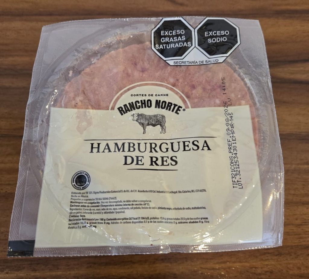 Hamburguesa de Res Especial PAQ
