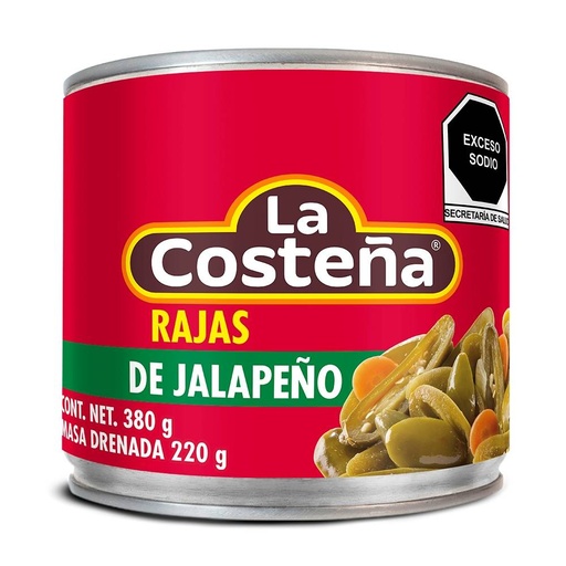 Chile Jalapeño La Costeña 380g RAJAS