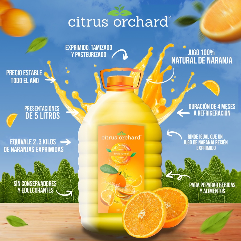 Jugo de Naranja pasteurizado 5L
